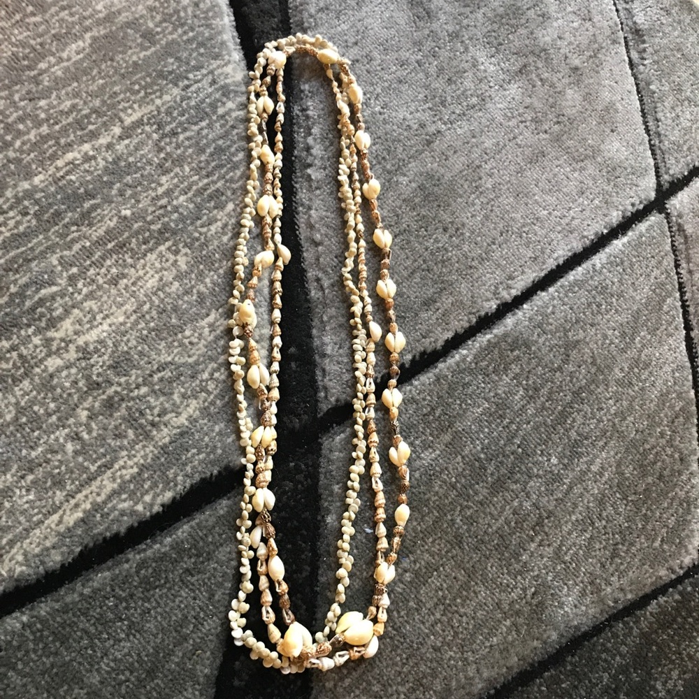 Layered shell necklaces